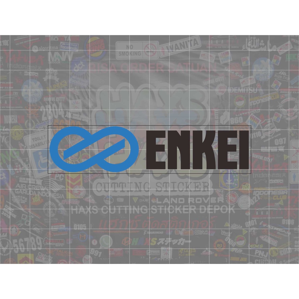 Cutting Sticker Enkei Ukuran 6 Cm Untuk Motor Mobil