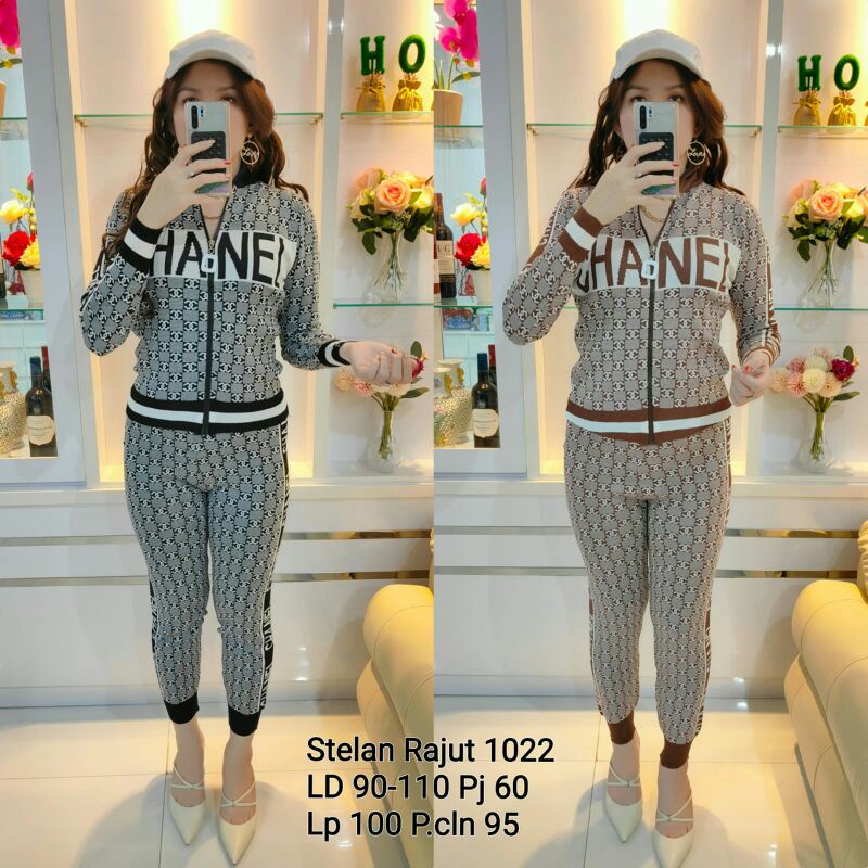 SETELAN RAJUT CHANEL PREMIUM IMPORT 1022