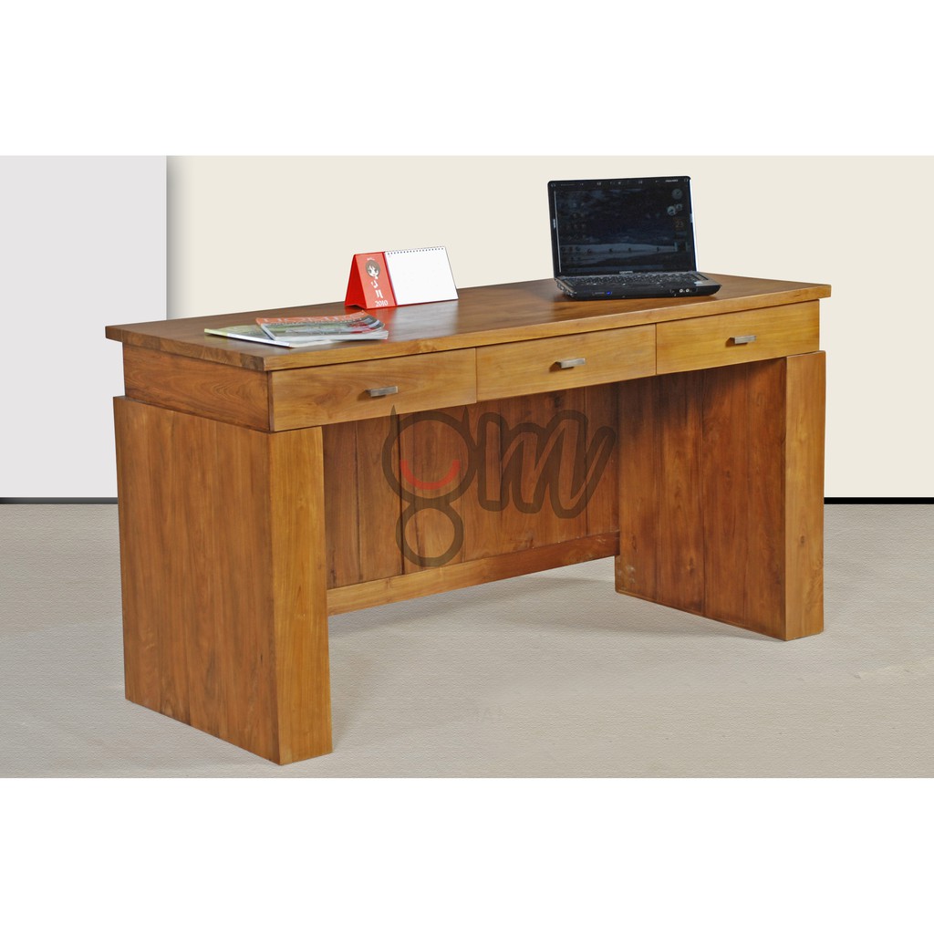 Meja Kantor Jati Mebel Jepara - Meja Kerja Jati