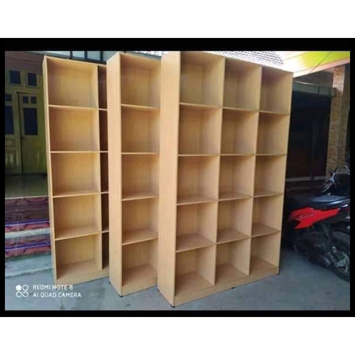 Rak buku HPL rak furniture murah minimalis jepara