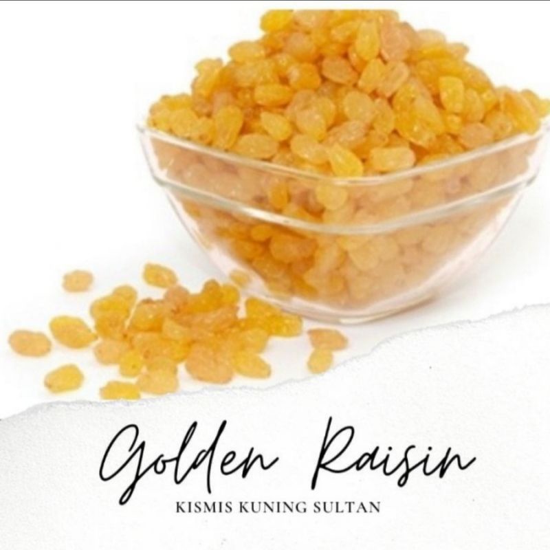 

Golden Raisin Jumbo 1kg Kismis kuning jumbo 1kg