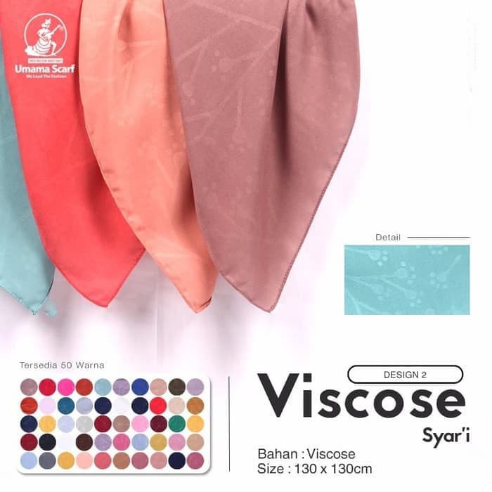 Kerudung Segi Empat Syar'i VISCOSE A2 UMAMA Scarf Hijab Jilbab Syari