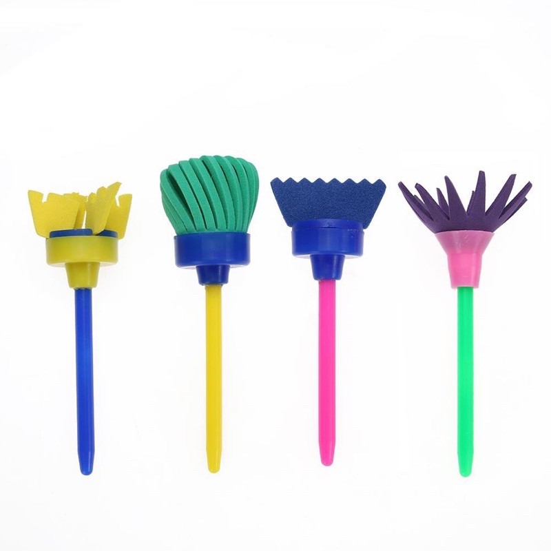 Mainan Edukasi Anak anak Lukis Kuas Spons 5pcs - Sponge Painting Brush