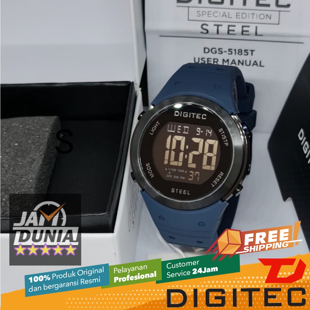 JAM TANGAN DIGITEC ORIGINAL - DIGITEC DGS-5185T BL DGS5185 JAM DIGITEC 5185 JAM TANGAN PRIA TR RS