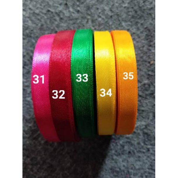 

2021✔ Pita satin 1cm 3/8" per roll 18 meter