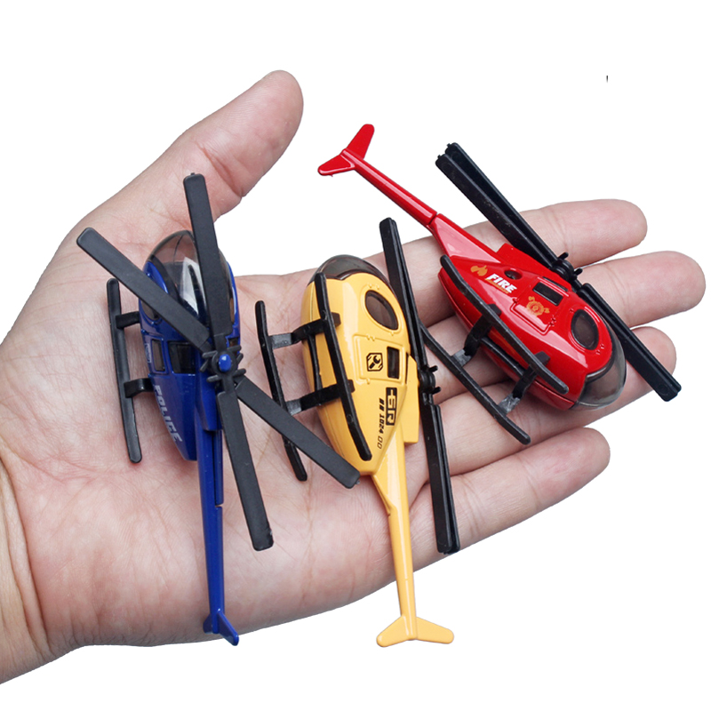 Mainan Helikopter Mini Bahan Alloy Metal Versi Q Untuk Anak