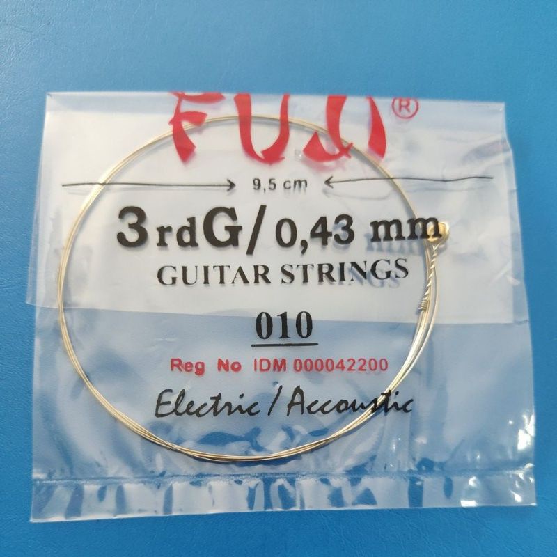 Senar Gitar Eceran Akustik Electric merk FUJI untuk set 010. ORIGINAL