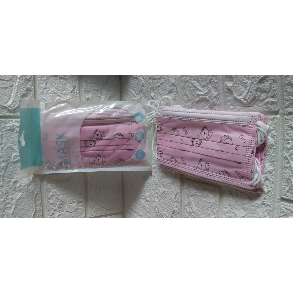 masker motif hijab 3ply dewasa harga utk 1pak isi 10