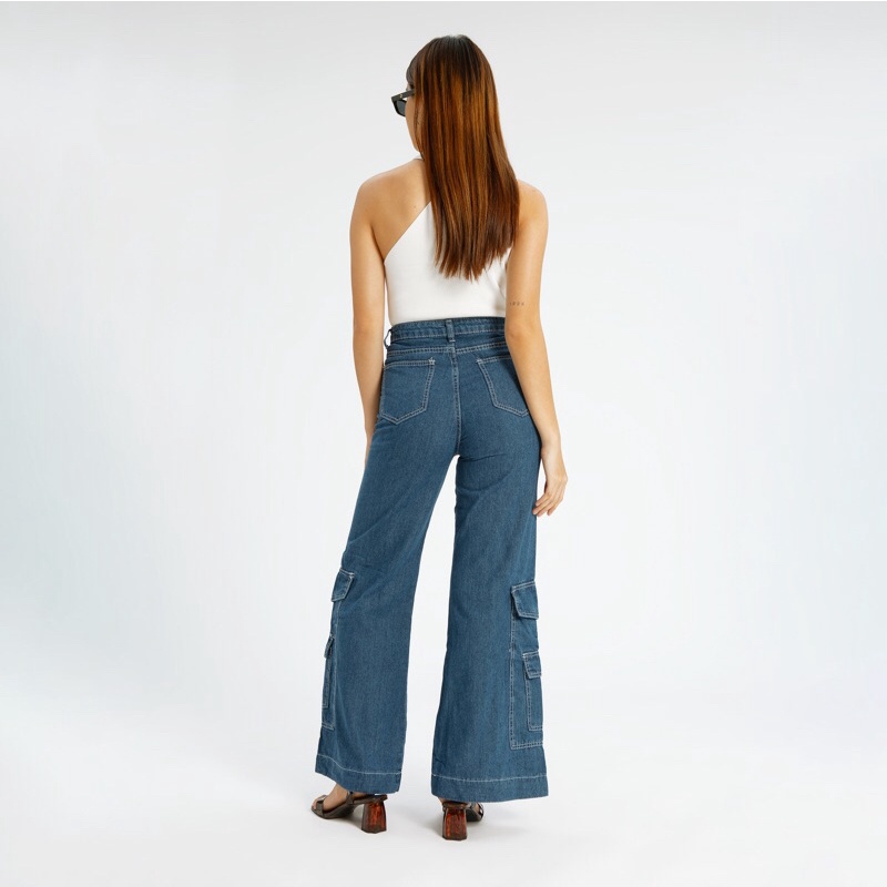 VIERLIN - Jeans 9188 - HIGHWAIST FLARE BAGGY JEANS