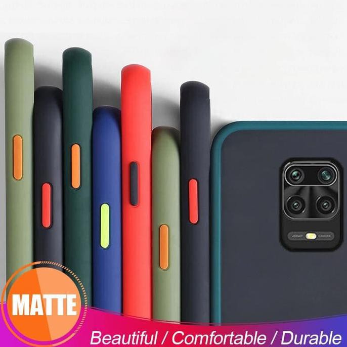 XIAOMI REDMI NOTE 9 PRO NOTE 9S SHOCKPROOF TRANSPARENT MATTE CASE - HIJAU LUMUT