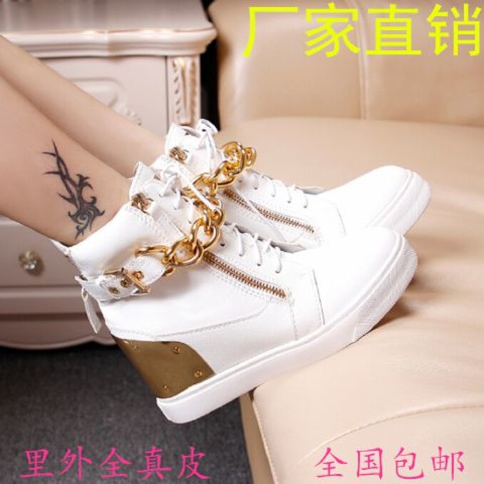 SEPATU BOOTS WEDGES WANITA LS118 WARNA PUTIH