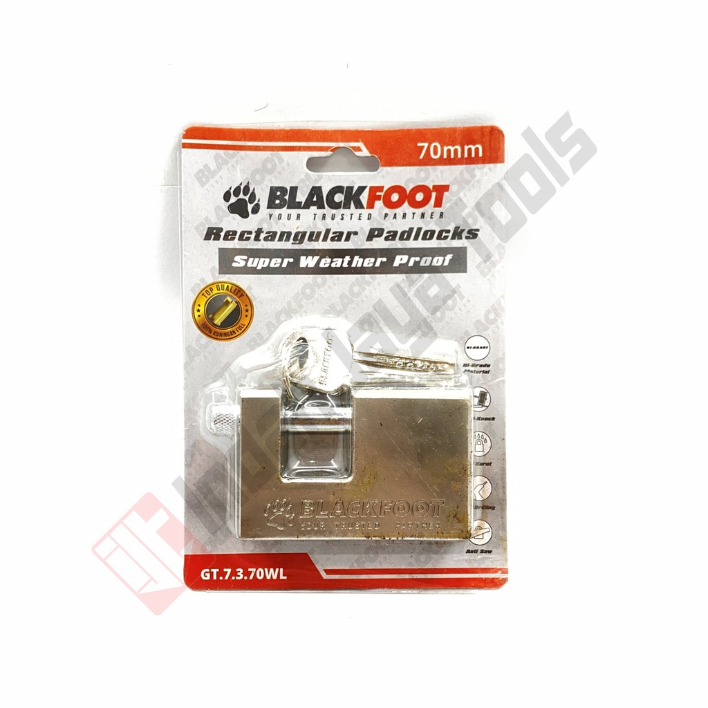 BLACKFOOT Rectangular Padlocks - Gembok Gudang Kotak Panzer Panser Anti Maling