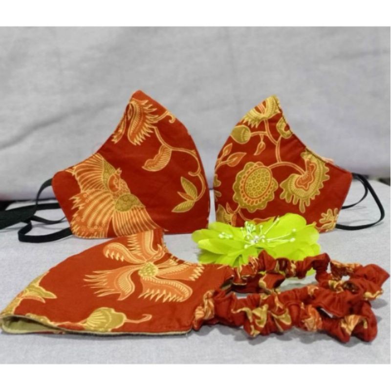 Masker Batik Dharmawanita (DWP) berbagai Variasi Model