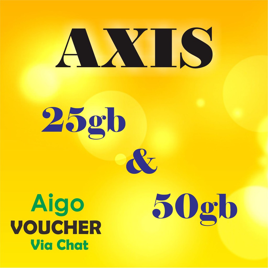 Voucher Data Internet Axis Bronet 25gb 50gb 60hari