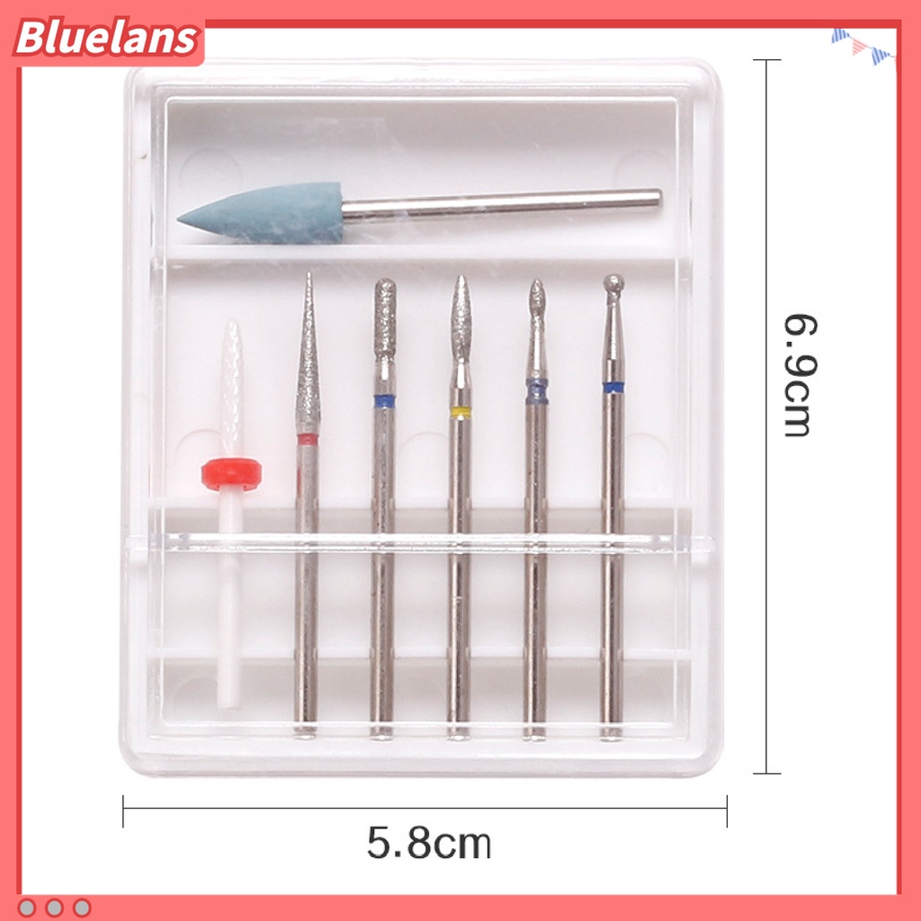 (In Stock) Kacamata Hitam Lensa Warna Warni ♡1 Set Kepala Amplas Kuku Universal Bahan Tungsten Steel Untuk Kecantikan