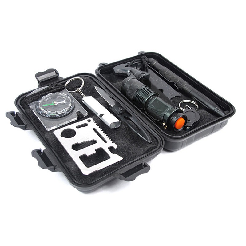 Peralatan Survival Multifungsi 9 in 1 - Black