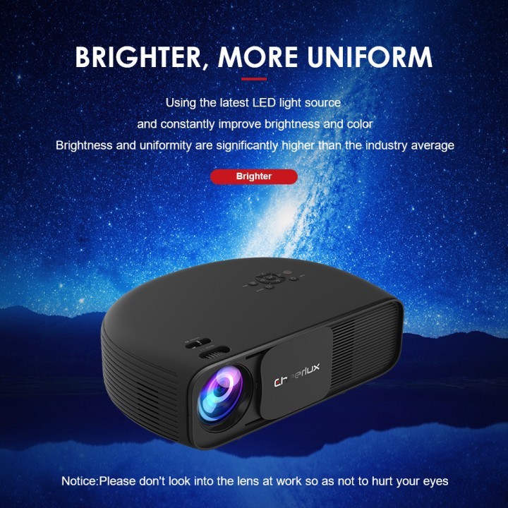 CHEERLUX CL760 UPGRADE VERSION - Real 1080P Home Projector 3200 Lumens