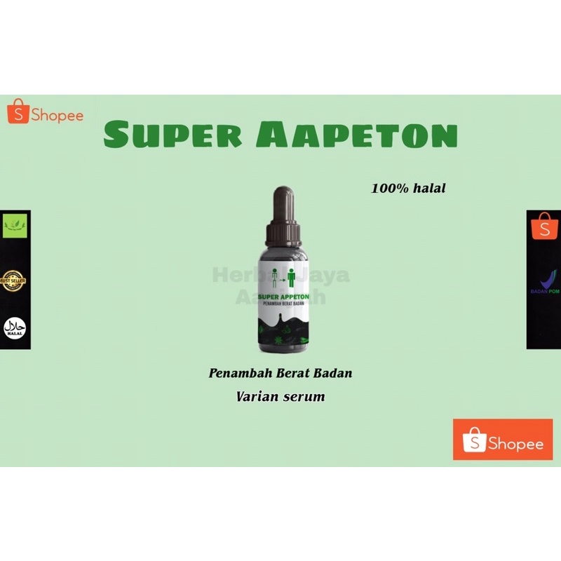 (COD)Terbaru Serum Herbal Penambah Berat Badan(SUPER AAPETON)byHerbal Jaya Aasiyah/penggemuktubuh