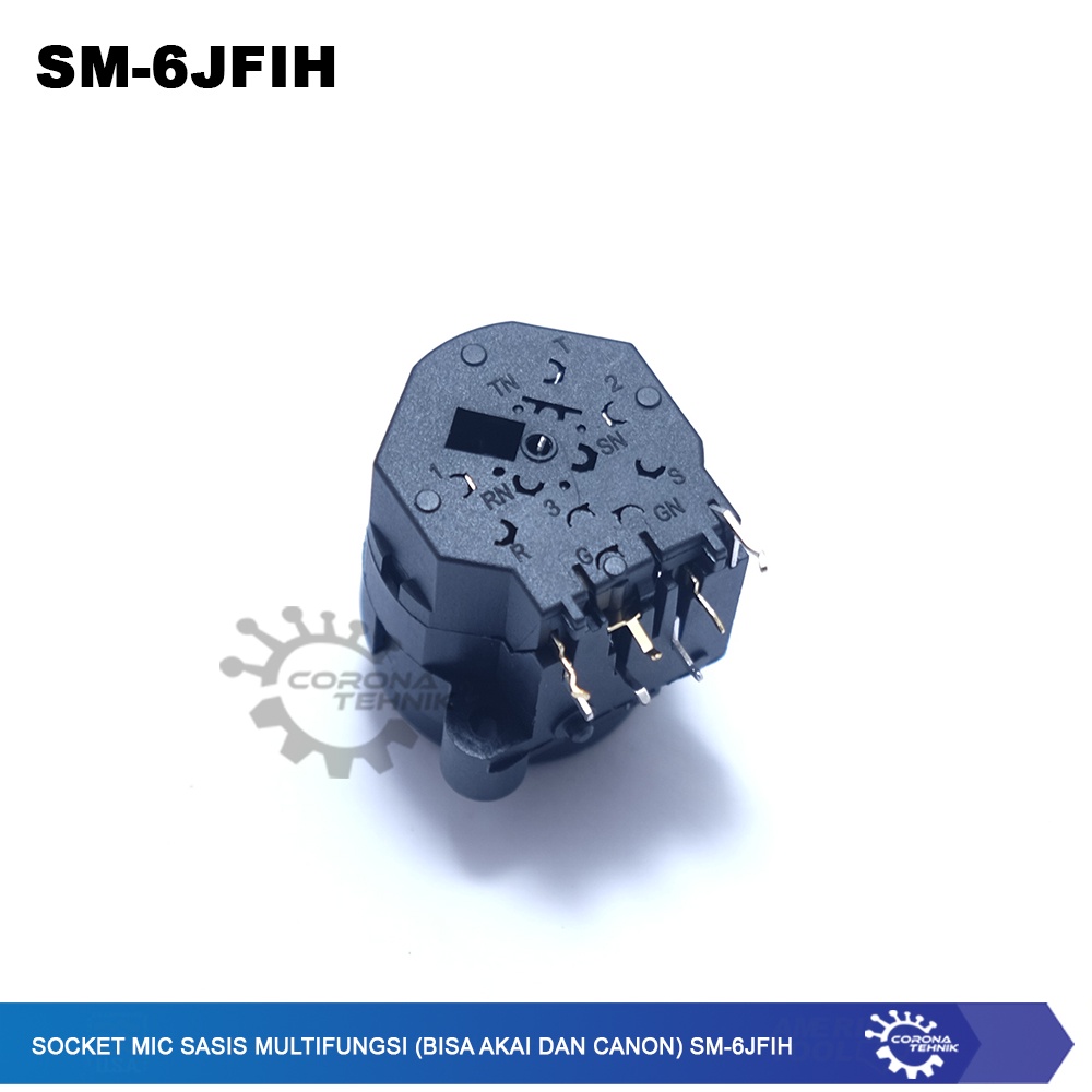 SM-6JFIH - Socket Mic Sasis Multifungsi (Bisa Akai dan Canon)