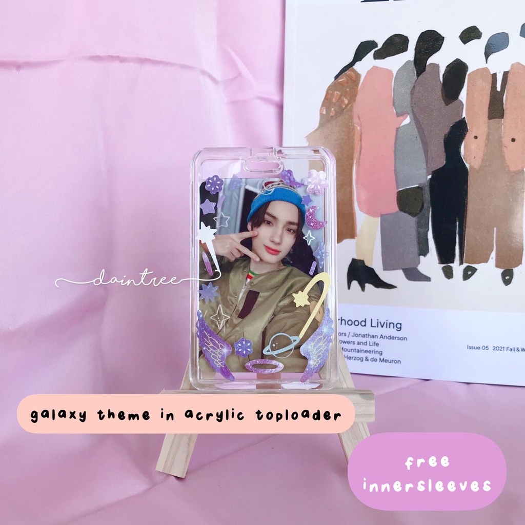 Toploader Mini Snap acrylic photocard Deco | Galaxy Theme kpop pc ultra pro resin