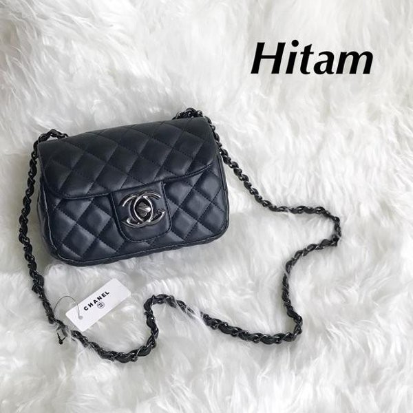 Tas Wanita  Cxxnel Mini Baby Sling TERMURAH.. Tas Batam Channel Tas Slempang - tas tali rantai - tas