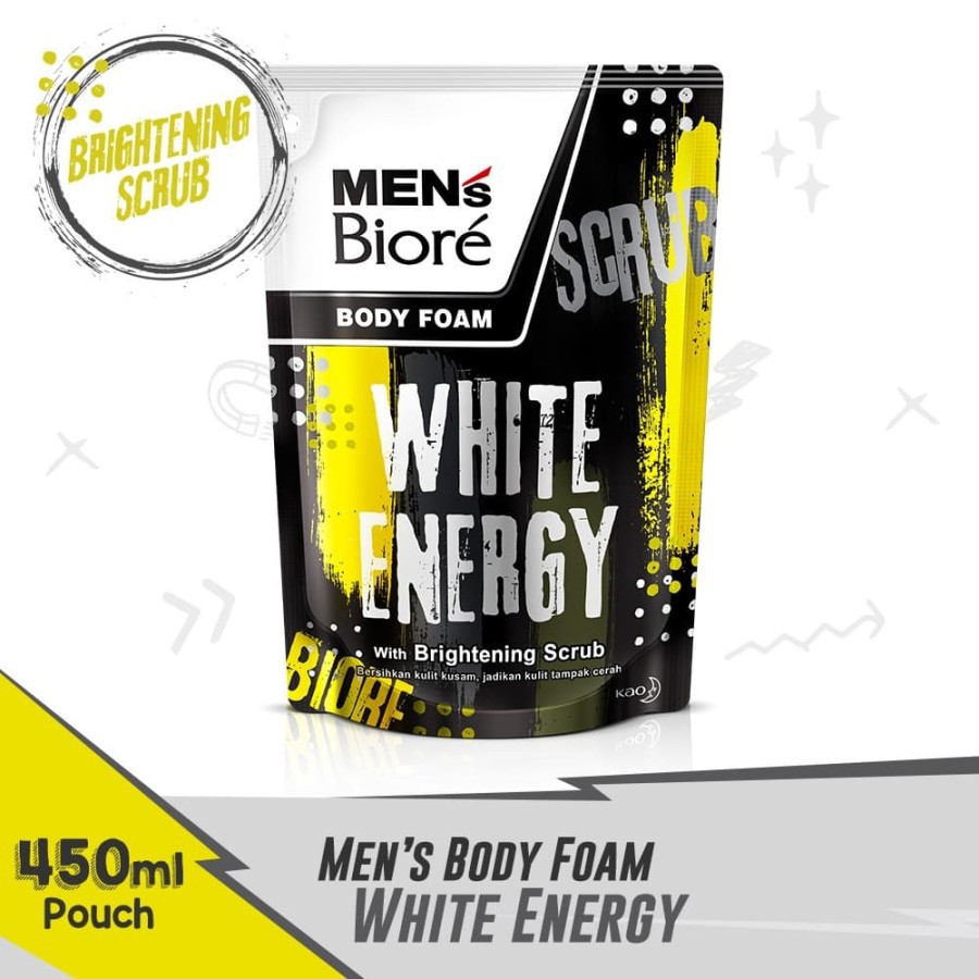MENS BIORE BODY FOAM WHITE ENERGY. Men Biore Sabun Mandi - 450 ml