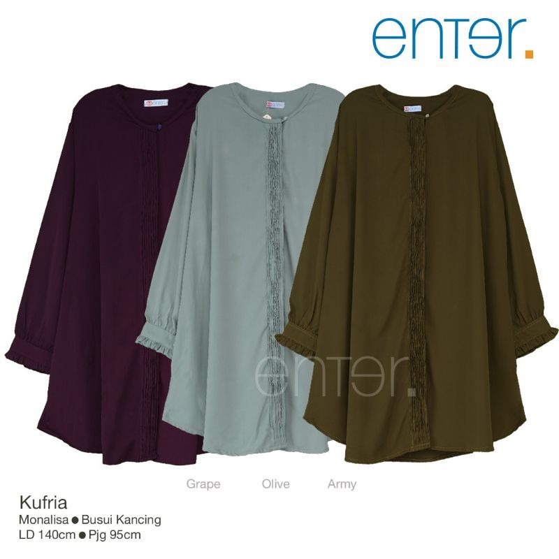 kurva tunik jumbo ld 140cm kufria atasan tunik super jumbo upto xxxxl ori enter