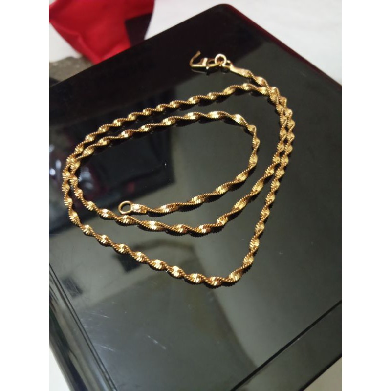 kalung polos xuping melintir uk75cm 93cm.