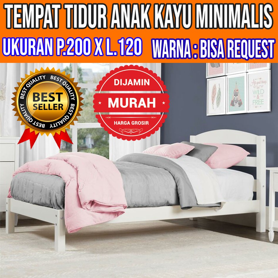 Tempat Tidur Anak Minimalis Ukuran 120 x 200 | Dipan Anak Laki Laki Perempuan Harga Murah Grosir
