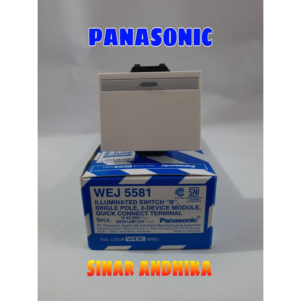 MATA SAKLAR LEBAR 1 ARAH INDIKATOR PUTIH PANASONIC WEJ 5581