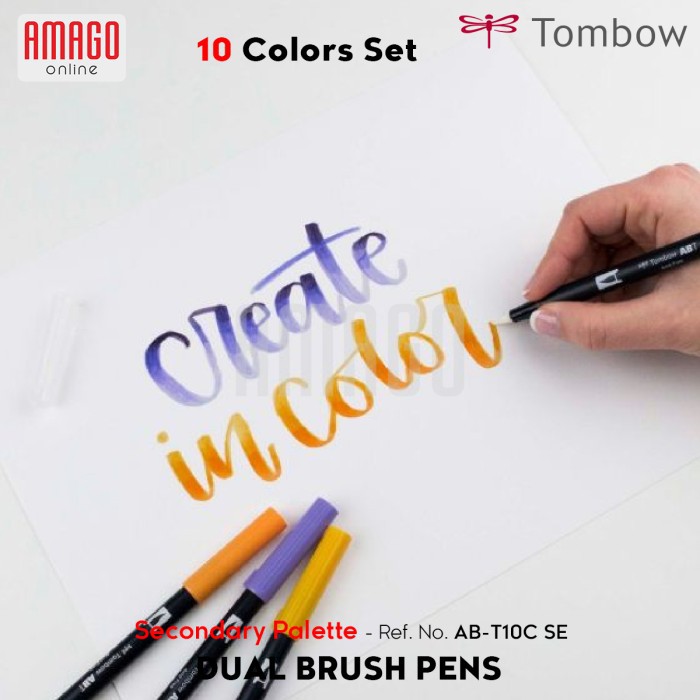 TOMBOW Dual Brush Pens - Secondary Palette of 10 colors - AB-T10C SE