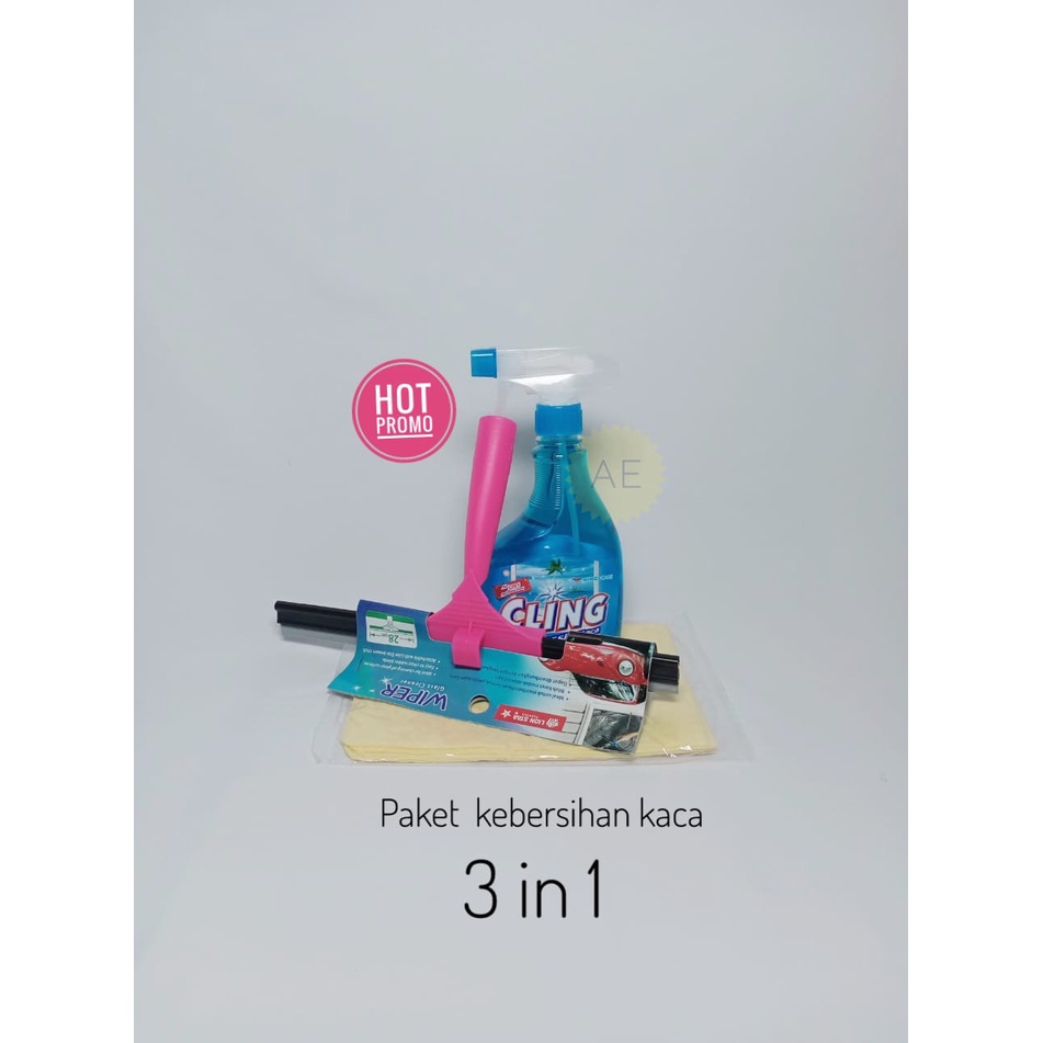 Paket Alat Kebersihan Hemat 3 In 1 / Paket Kebersihan Rumah Murah /Alat Pembersih Kaca / Paket Perle