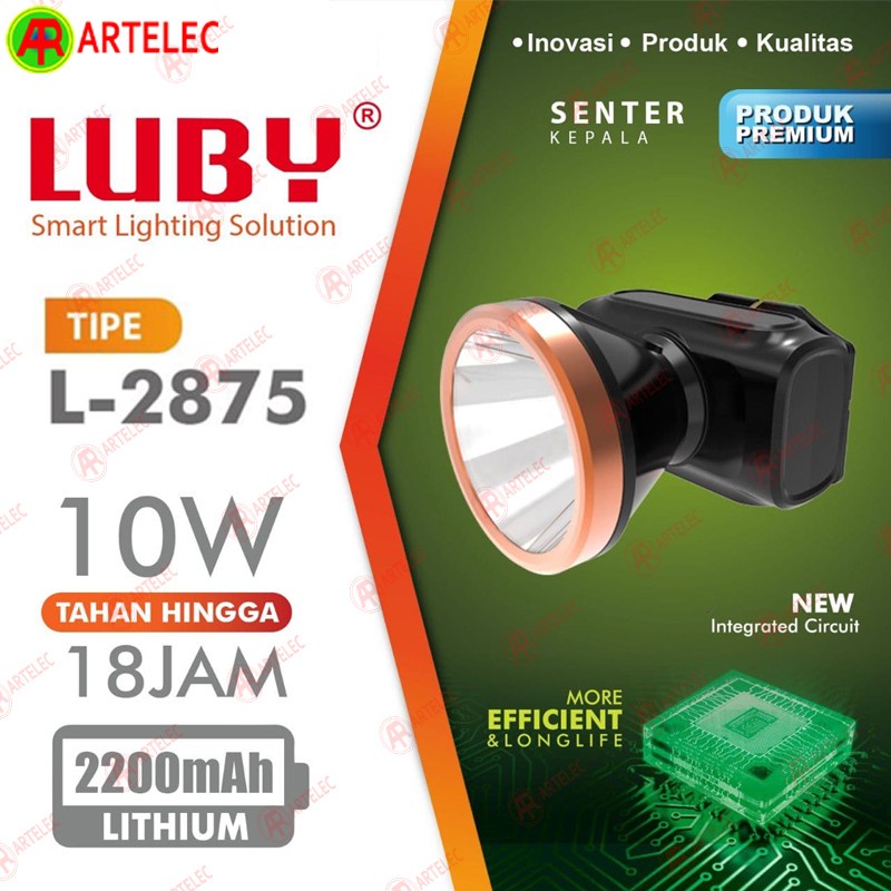 COD Senter Kepala Luby L 2875 10 Watt bonus lensa kuning