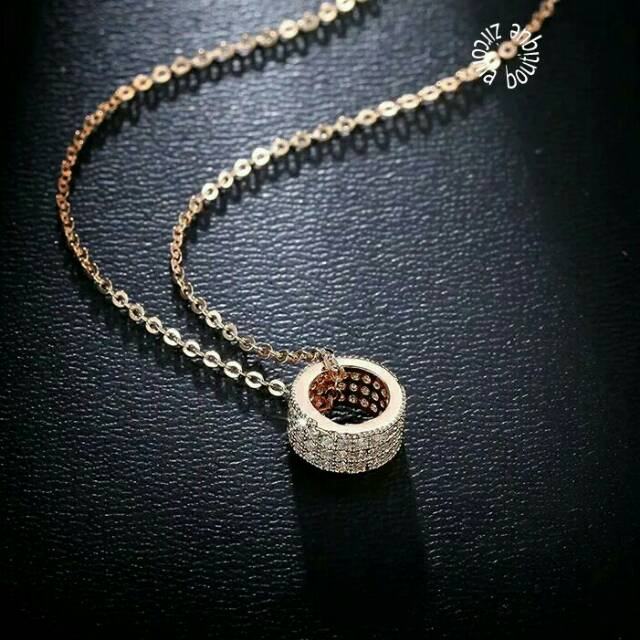 Kalung Choker Liontin Ring