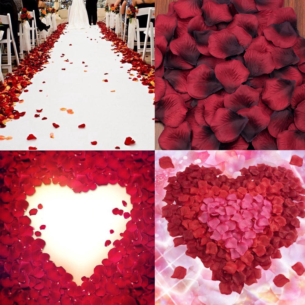 500Pcs Kelopak  Bunga  Mawar Sutra untuk  Dekorasi Pernikahan 