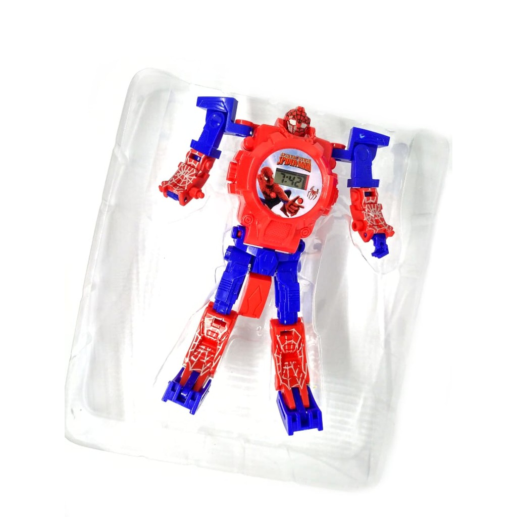 Jual JAM TANGAN ANAK LAKI LAKI ROBOT AVENGERS SPIDERMAN DIGITAL MURAH Low Price!