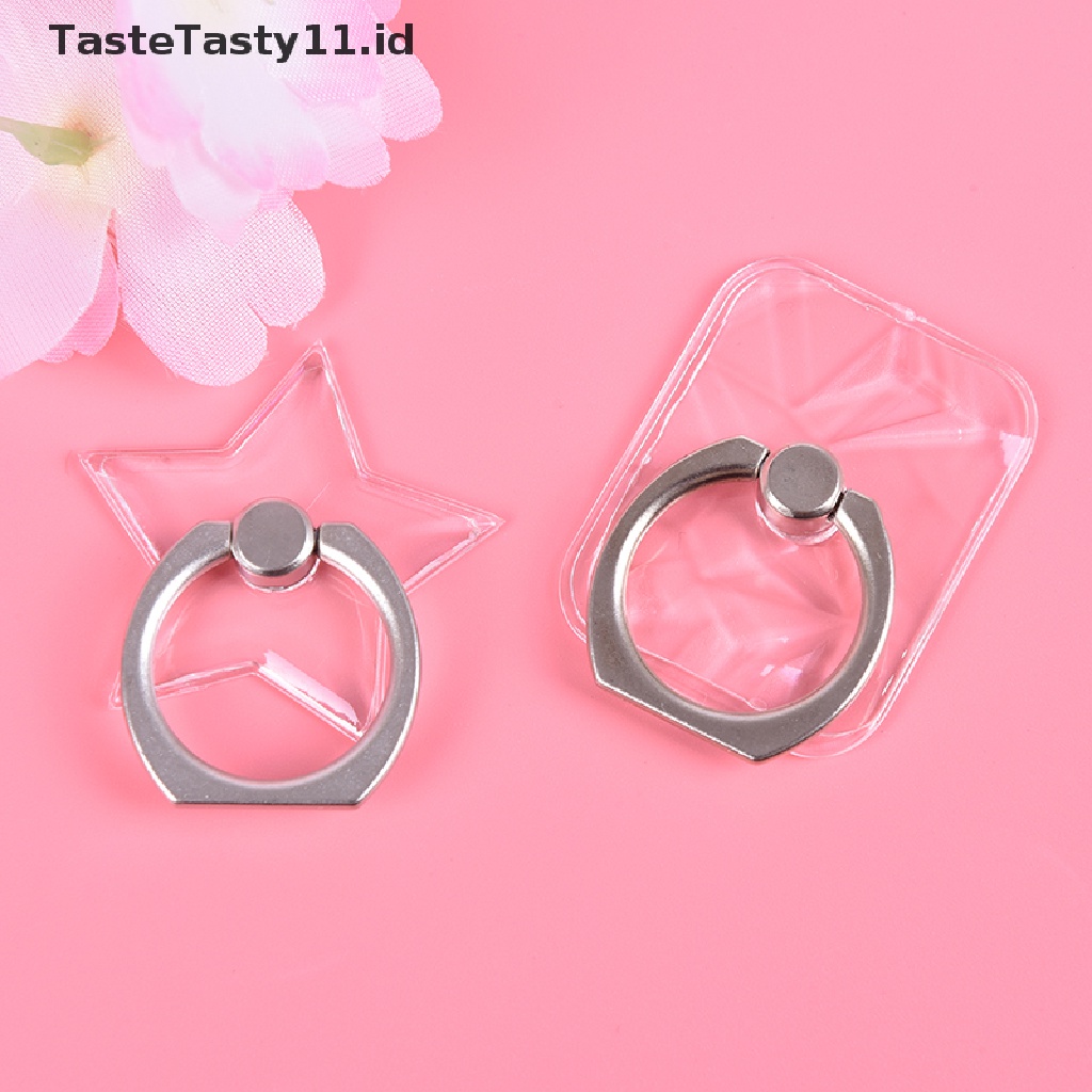 (TasteTasty) Ring Stand Holder Hp Universal Transparan Bisa Berputar 360 °