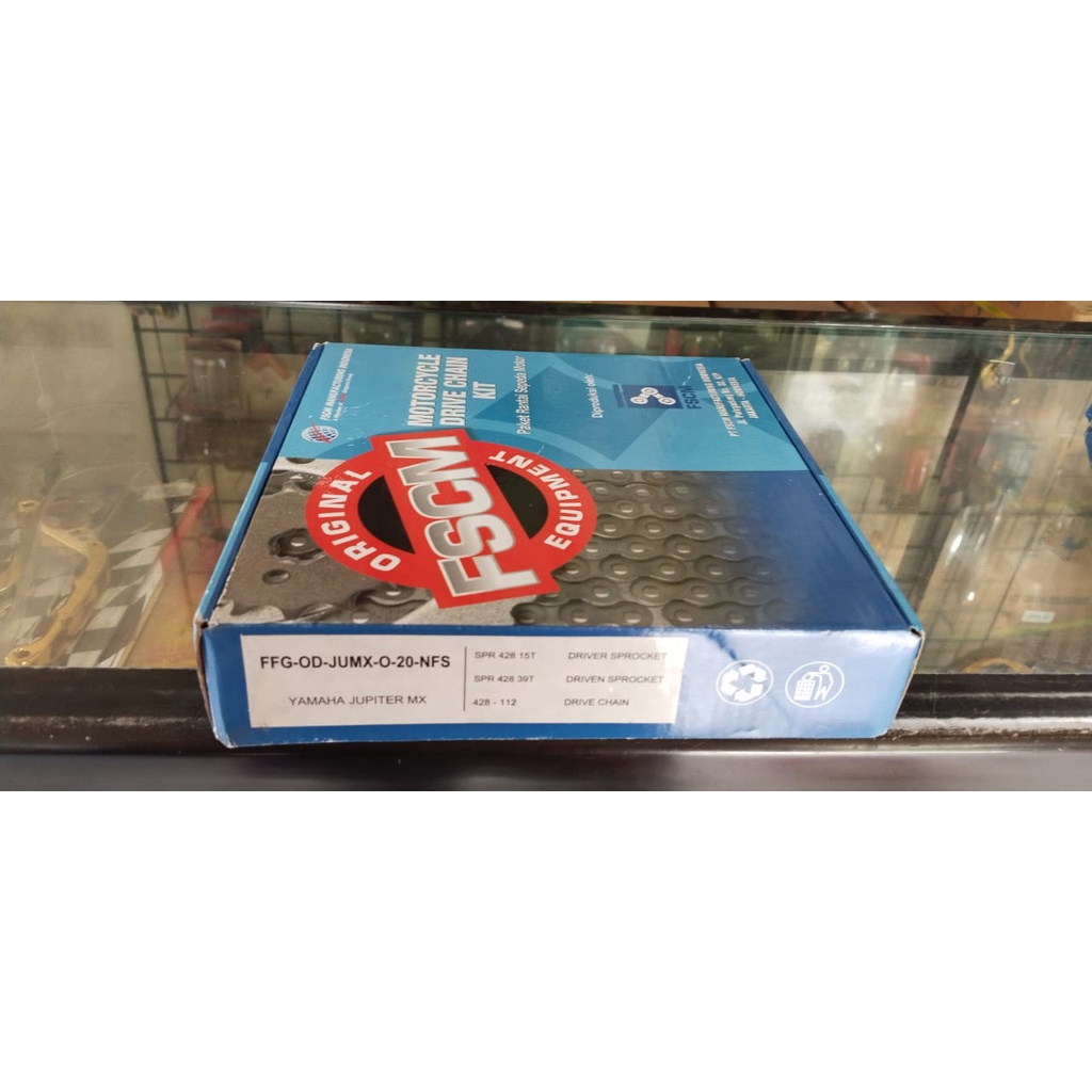 Gear Set Gir Paket JUPITER MX FSCM 428-112 39T 15T ASTRA OTOPARTS