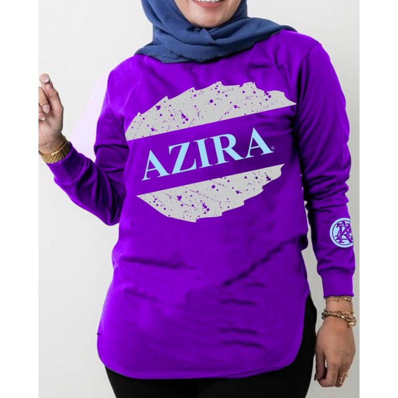 KAOS AZIRA Kaos Wanita Lengan Panjang Size M L XL XXL XXXL Pashion Hijab Terbaru