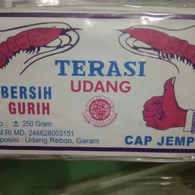

Terasi Udang Rebon Gurih Cap "JEMPOL" Berat - 250 Gram