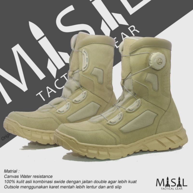 Sepatu PDL Tactical MISIL SEPATU PRIA OUTDOOR /SEPATU PDL TALI PUTAR TACTICAL GURUN / SEPATU GUNUNG