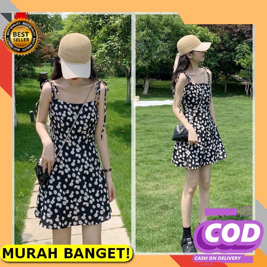 Dresswanita Casual Dress Korea Import Bangkok Murah Terbaru Dress Dres Afi - Ec - Dress Tali Sunny