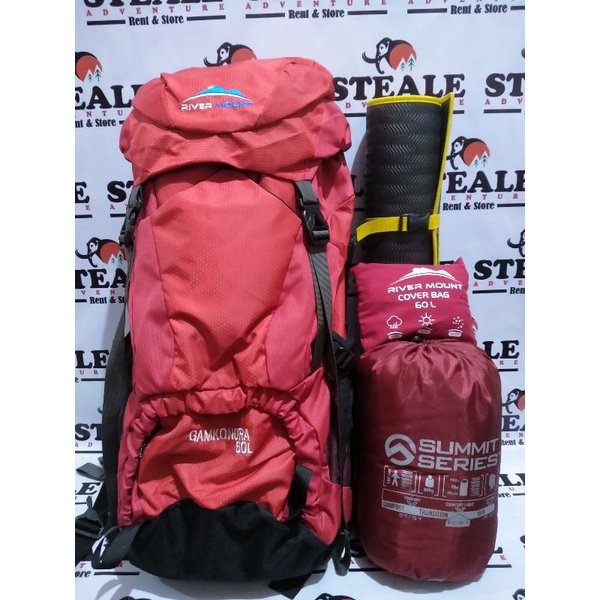 Paket Murah Carrier + Sleeping Bag + Matras | Rivermount Gamkonora 60L
