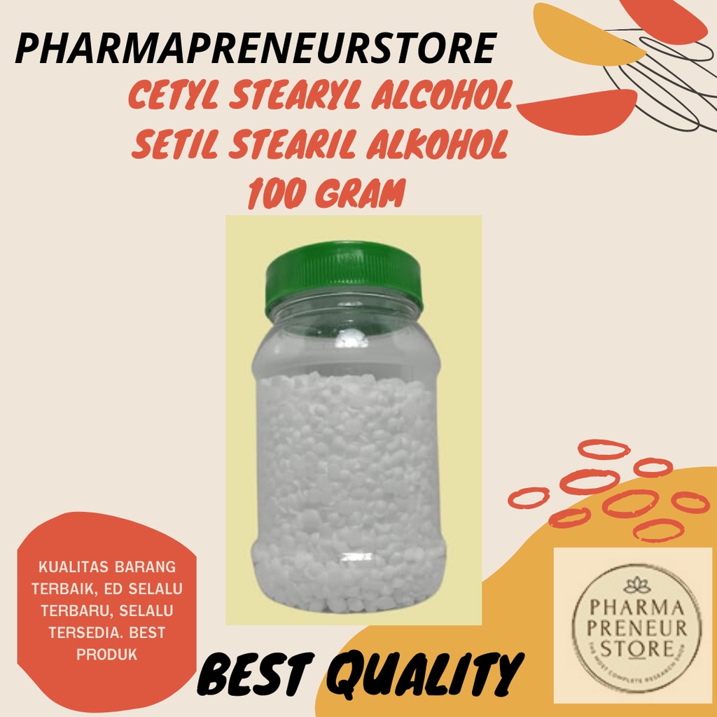 CETYL STEARYL ALCOHOL / SETIL STEARIL ALKOHOL 100 GRAM BEST QUALITY