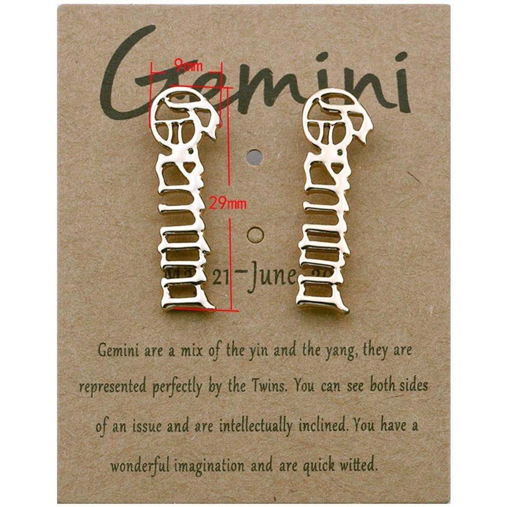 Nanas12rasi Rasi Bintang Hadiah Ulang Tahun Wanita Perempuan Zodiak Anting Bulat Leo Libra Aries Ear Studs