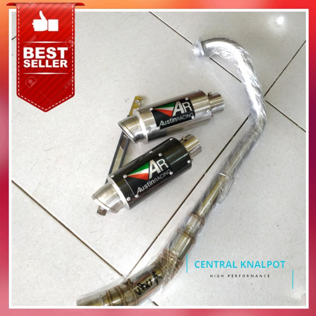 Knalpot racing austin karbon titan knalpotracing motor r15 austin vixion austin cbr150 mx king