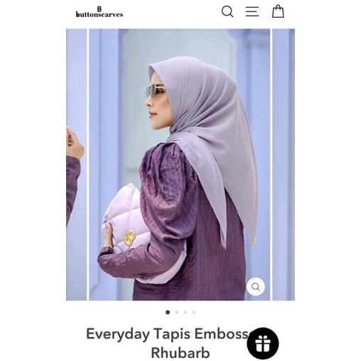 Buttonscarves Tapis Embossed Rhubarb New