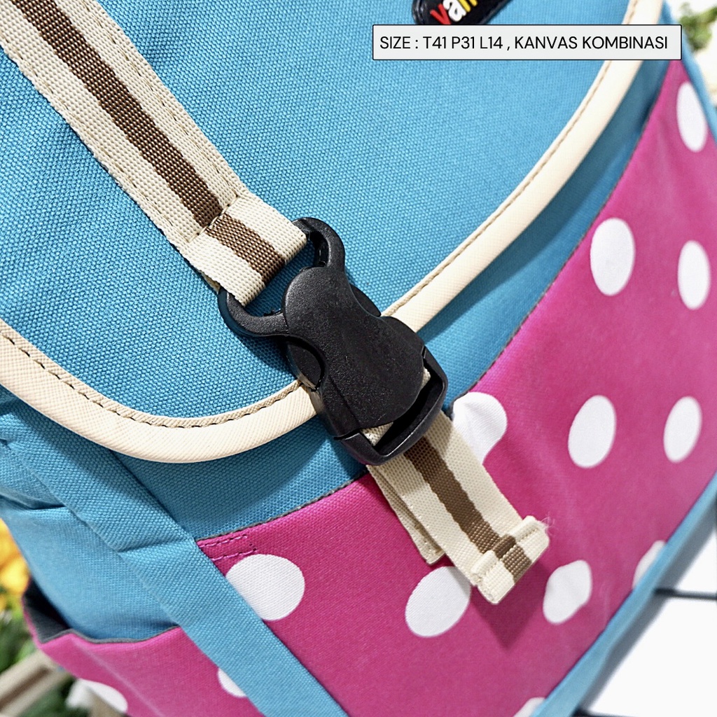 Tas ransel sekolah cewek nevset backpack / tas big capacity / free ongkos kirim murah cod bisa grosir