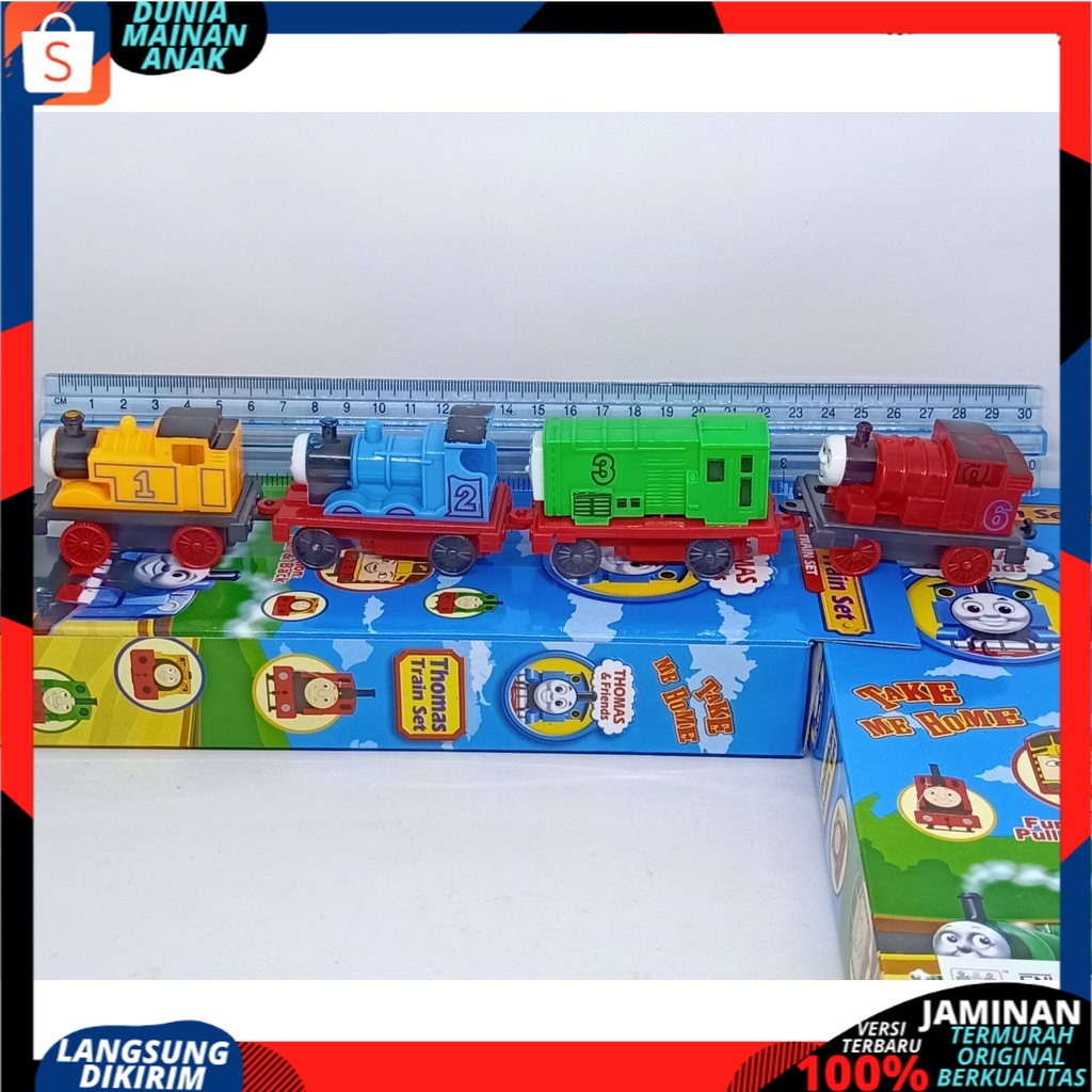 Mainan Anak Kereta Api set 4 Gerbong Thm | Train Play Set Kado Hadiah Ulang Tahun