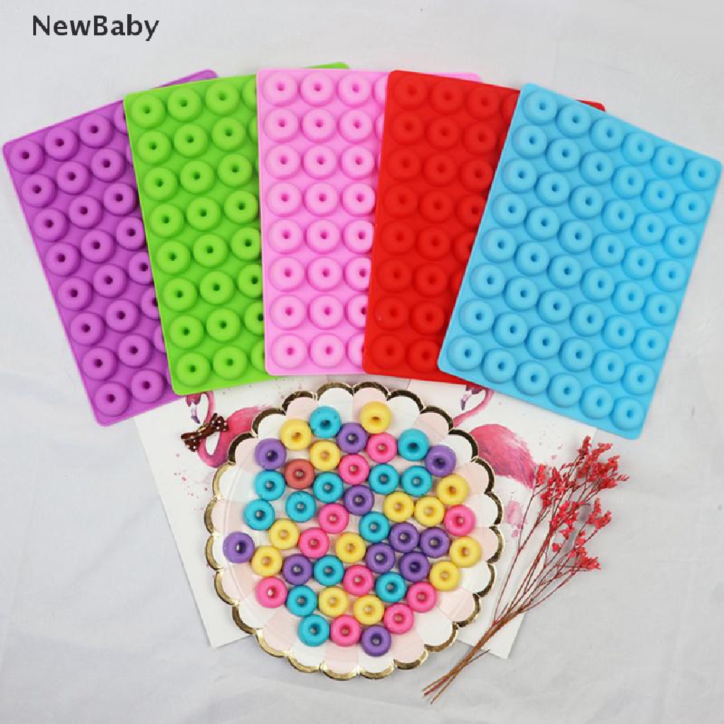 NewBaby 48 Cavity Mini Donut Mold Bakeware Dessert Biscuit Cake Baking Pan Ice Molds ID